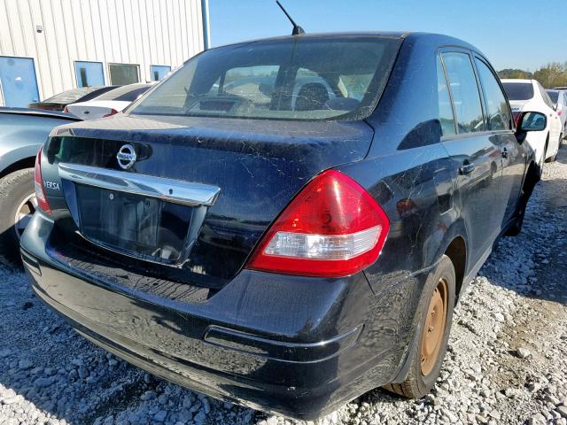 3N1BC11E39L442774 - 2009 NISSAN VERSA S BLACK photo 4