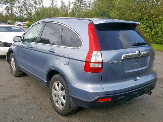 JHLRE48738C062250 - 2008 HONDA CR-V EXL BLUE photo 3