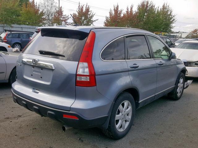 JHLRE48738C062250 - 2008 HONDA CR-V EXL BLUE photo 4