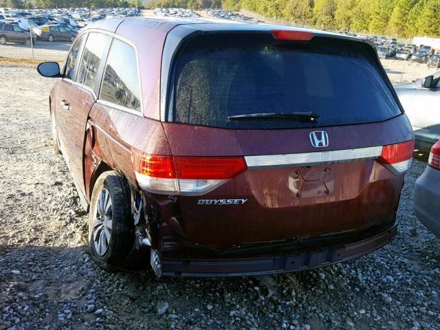 5FNRL5H63GB057700 - 2016 HONDA ODYSSEY EX MAROON photo 3