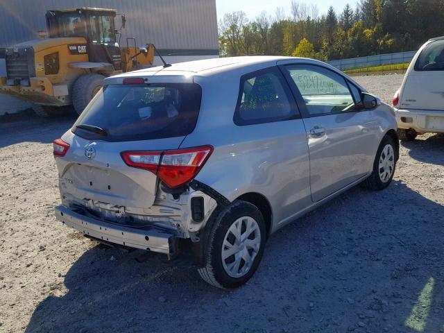 VNKJTUD33JA095048 - 2018 TOYOTA YARIS L SILVER photo 4