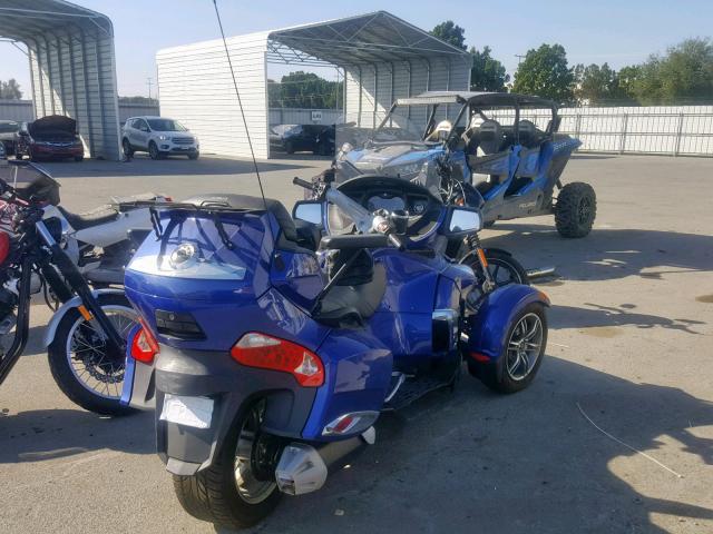 2BXJBKC1XCV001916 - 2012 CAN-AM SPYDER ROA BLUE photo 4