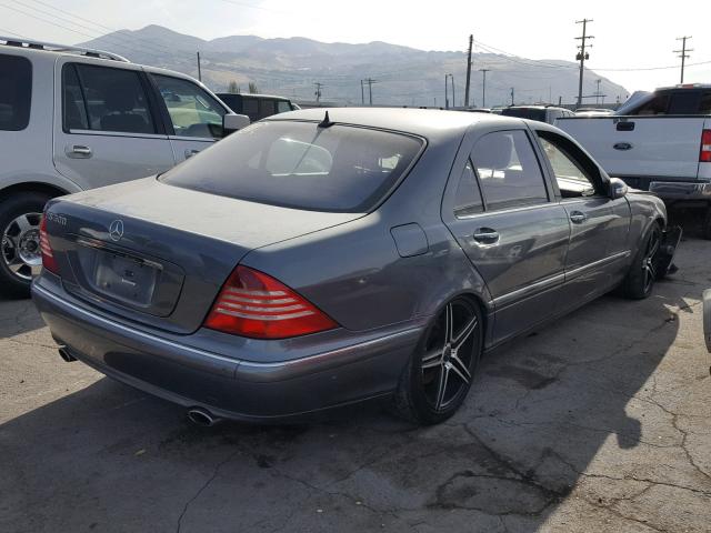 WDBNG76J55A450396 - 2005 MERCEDES-BENZ S 600 GRAY photo 4