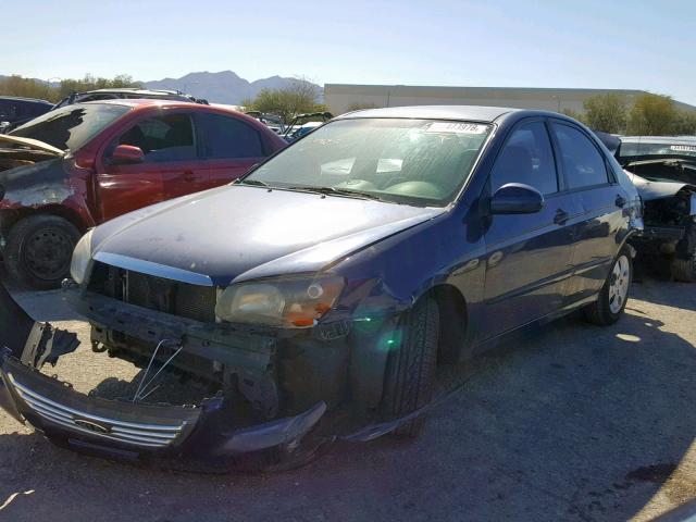 KNAFE222095592776 - 2009 KIA SPECTRA EX BLUE photo 2