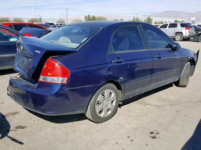 KNAFE222095592776 - 2009 KIA SPECTRA EX BLUE photo 4