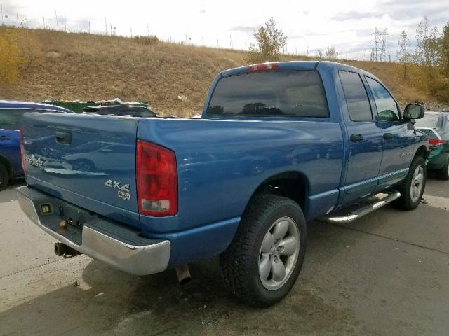 1D3HU18Z03J529812 - 2003 DODGE RAM 1500 S BLUE photo 4