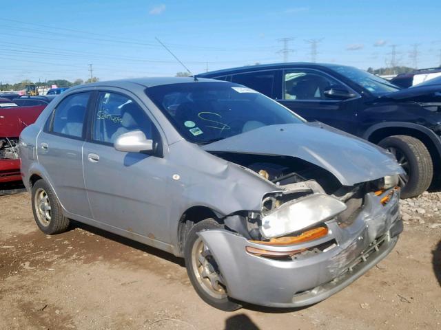 KL1TD52605B432414 - 2005 CHEVROLET AVEO BASE Күміс фото 1