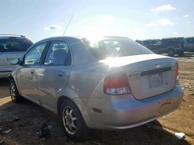 KL1TD52605B432414 - 2005 CHEVROLET AVEO BASE Күміс фото 3