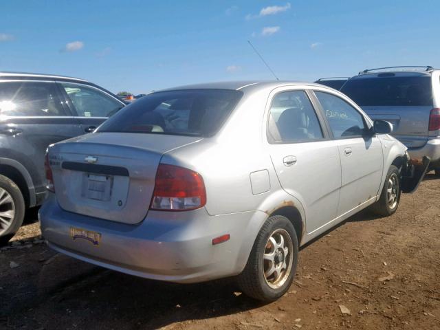 KL1TD52605B432414 - 2005 CHEVROLET AVEO BASE Күміс фото 4