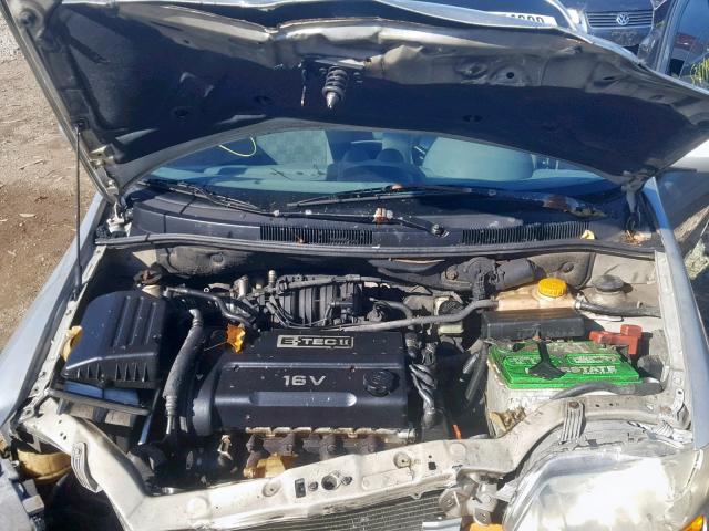 KL1TD52605B432414 - 2005 CHEVROLET AVEO BASE Күміс фото 7