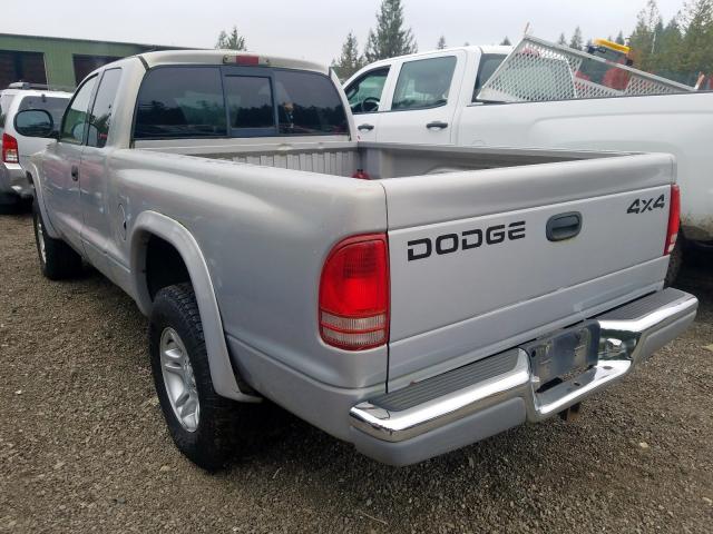 1B7GG22Y9XS278239 - 1999 DODGE DAKOTA SILVER photo 3