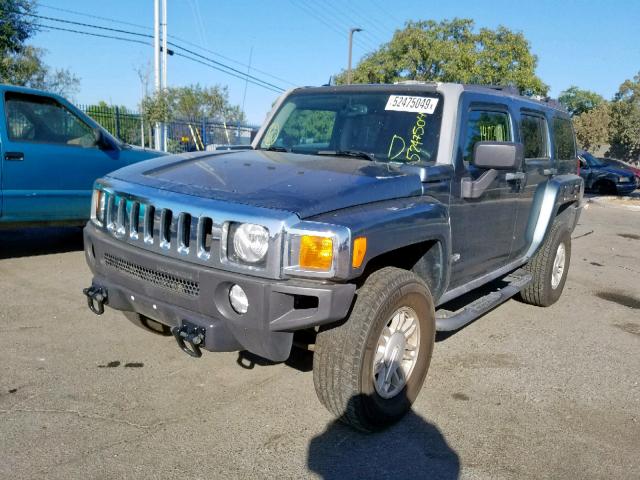 5GTDN13E578179351 - 2007 HUMMER H3 GREEN photo 2