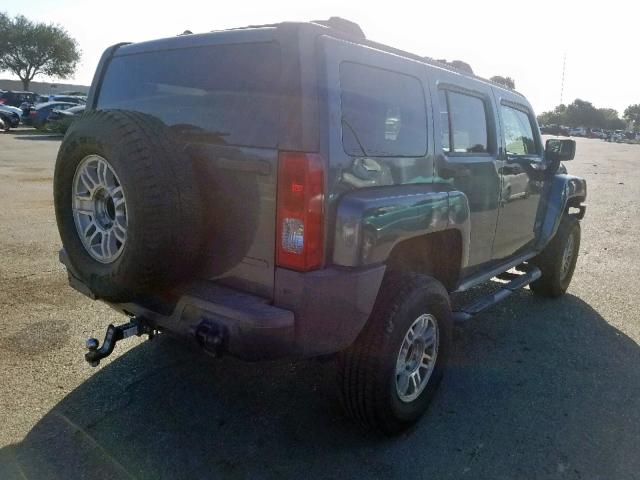 5GTDN13E578179351 - 2007 HUMMER H3 GREEN photo 4