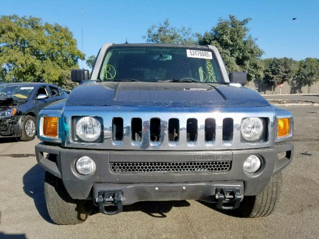 5GTDN13E578179351 - 2007 HUMMER H3 GREEN photo 9