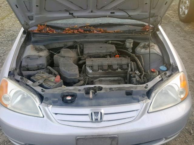 2HGES16142H550856 - 2002 HONDA CIVIC DX SILVER photo 7