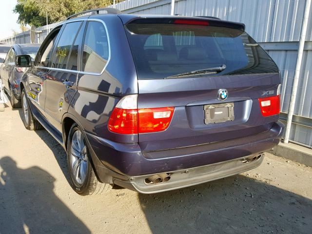 5UXFB53525LV16485 - 2005 BMW X5 4.4I BLUE photo 3