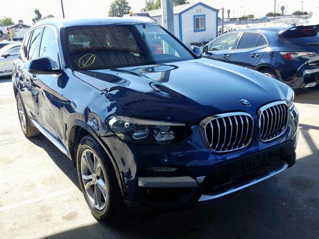 5UXTR7C55KLE97536 - 2019 BMW X3 SDRIVE3 BLUE photo 1