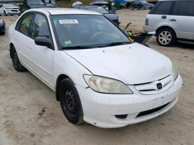 1HGES16574L000141 - 2004 HONDA CIVIC LX WHITE photo 1