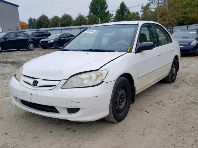 1HGES16574L000141 - 2004 HONDA CIVIC LX WHITE photo 2