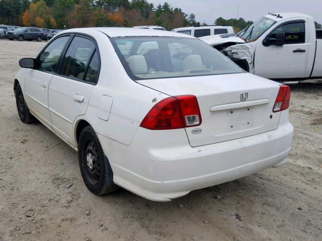 1HGES16574L000141 - 2004 HONDA CIVIC LX WHITE photo 3