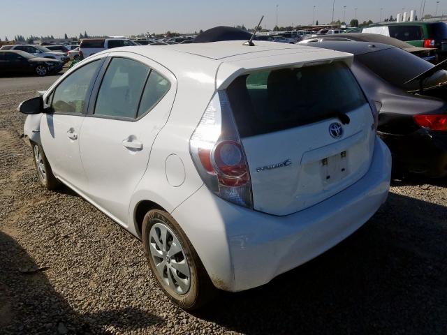 JTDKDTB37D1536059 - 2013 TOYOTA PRIUS C WHITE photo 3