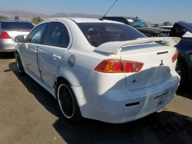 JA3AU86W89U021296 - 2009 MITSUBISHI LANCER GTS WHITE photo 3