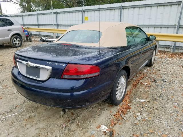 1C3EL55R44N356398 - 2004 CHRYSLER SEBRING LX BLACK photo 4