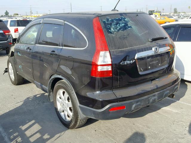 JHLRE48777C075050 - 2007 HONDA CR-V EXL BLACK photo 3