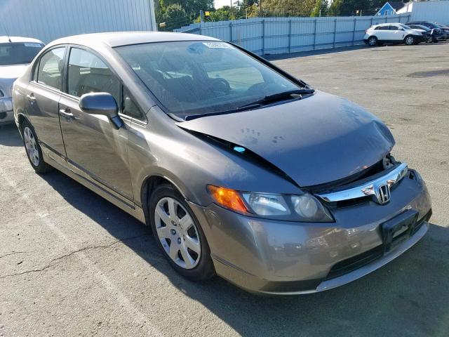 JHMFA16527S001731 - 2007 HONDA CIVIC LX GRAY photo 1