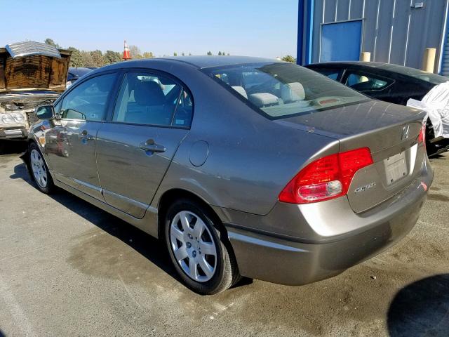 JHMFA16527S001731 - 2007 HONDA CIVIC LX GRAY photo 3