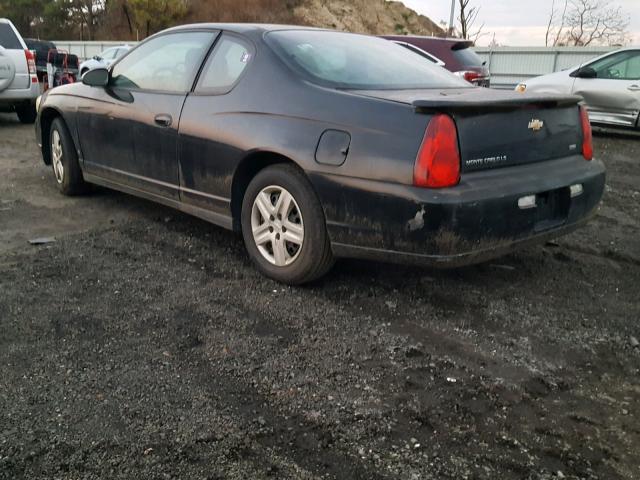 2G1WJ15K179417045 - 2007 CHEVROLET MONTE CARL BLACK photo 3