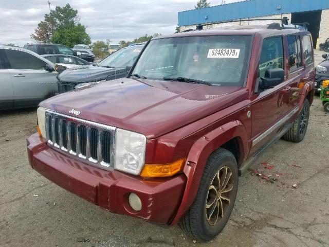 1J8HG58P87C528769 - 2007 JEEP COMMANDER წითელი ფოტო 2