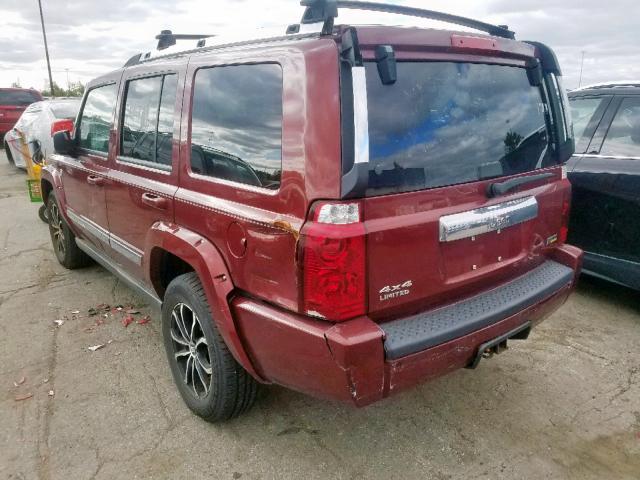 1J8HG58P87C528769 - 2007 JEEP COMMANDER წითელი ფოტო 3