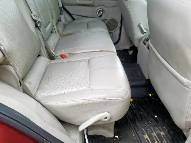 1J8HG58P87C528769 - 2007 JEEP COMMANDER წითელი ფოტო 6