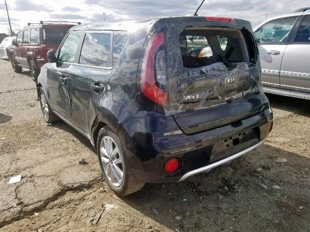 KNDJP3A53H7422701 - 2017 KIA SOUL + BLACK photo 3