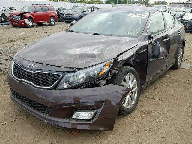 5XXGN4A7XFG361360 - 2015 KIA OPTIMA EX MAROON photo 2