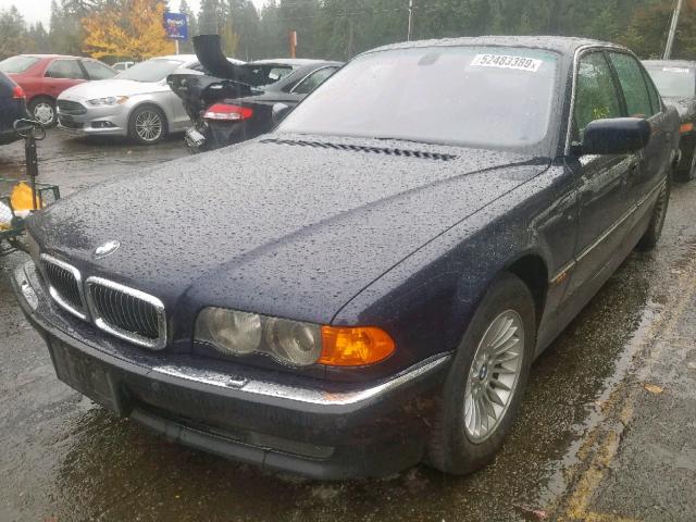 WBAGJ0341YDD73823 - 2000 BMW 750 IL BLUE photo 2