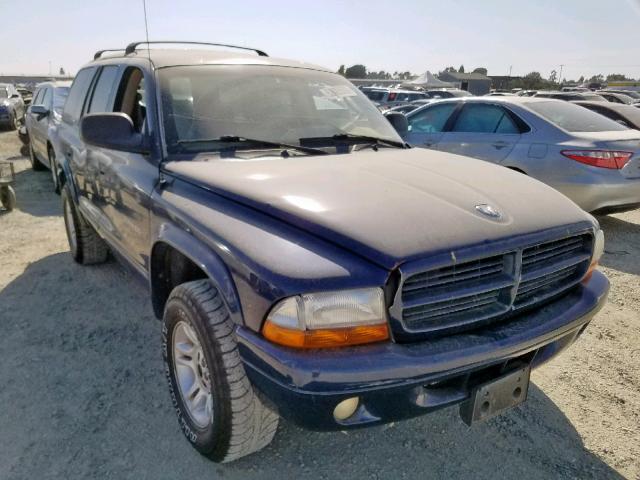 1B4HS28Z11F527150 - 2001 DODGE DURANGO BLUE photo 1