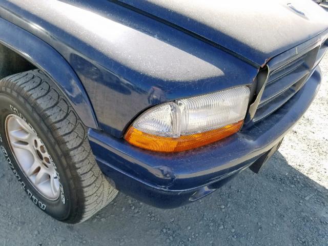 1B4HS28Z11F527150 - 2001 DODGE DURANGO BLUE photo 9