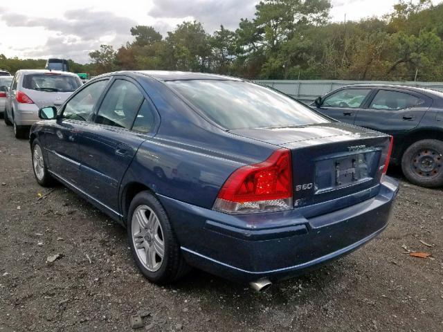 YV1RS592672630990 - 2007 VOLVO S60 2.5T BLUE photo 3