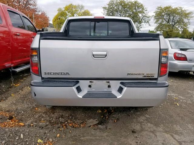 2HJYK16456H532891 - 2006 HONDA RIDGELINE SILVER photo 9