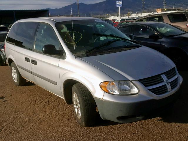 1D4GP25B27B107472 - 2007 DODGE CARAVAN SE SILVER photo 1