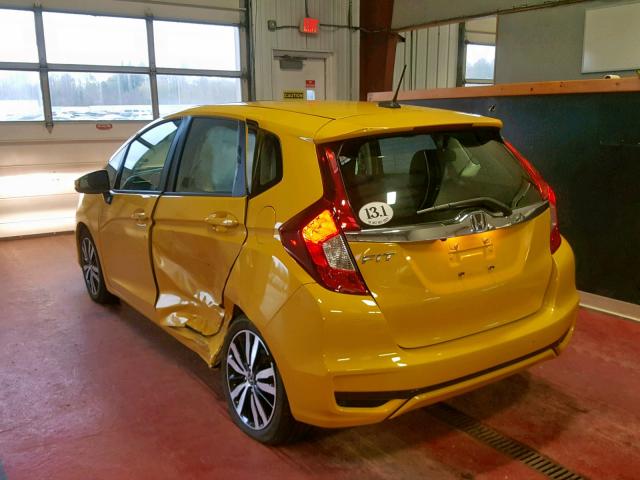 3HGGK5H80KM712879 - 2019 HONDA FIT EX YELLOW photo 3