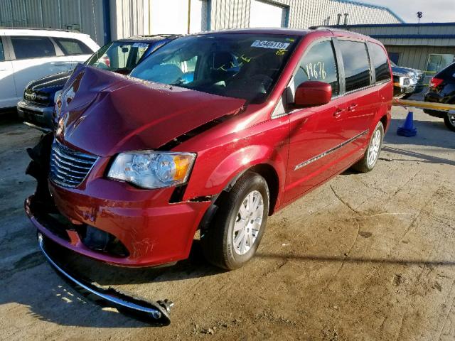 2C4RC1BG6DR509844 - 2013 CHRYSLER TOWN & COU MAROON photo 2