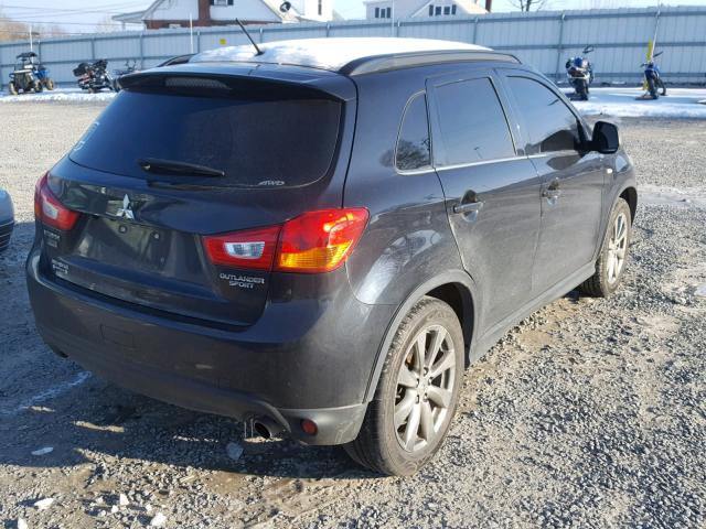 4A4AR5AU8DE025285 - 2013 MITSUBISHI OUTLANDER BLACK photo 4