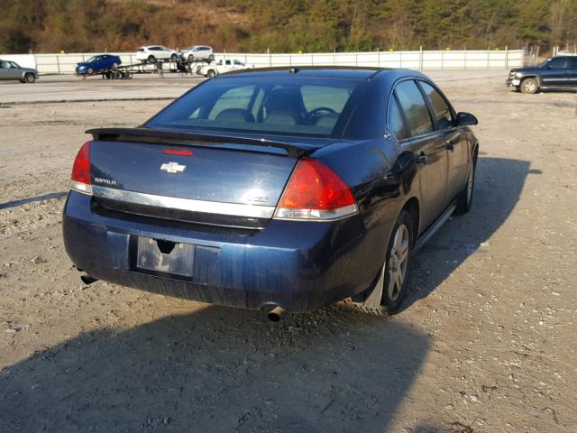 2G1WC57M891112210 - 2009 CHEVROLET IMPALA 2LT BLUE photo 4