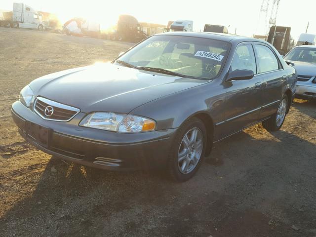 1YVGF22D015209052 - 2001 MAZDA 626 ES GRAY photo 2