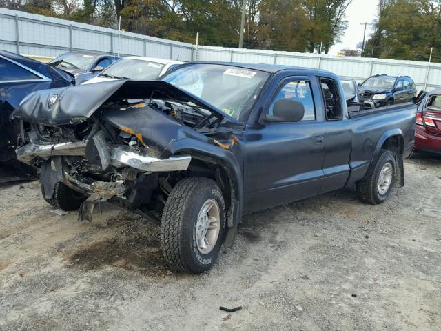 1B7GG22Y1XS234235 - 1999 DODGE DAKOTA BLACK photo 2