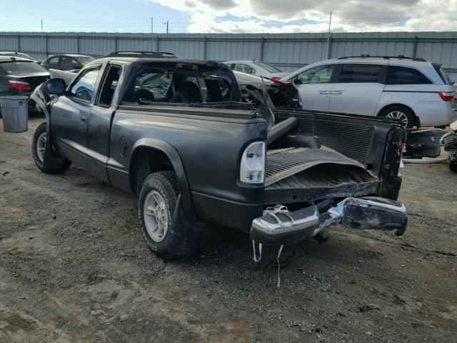 1B7GG22Y1XS234235 - 1999 DODGE DAKOTA BLACK photo 3