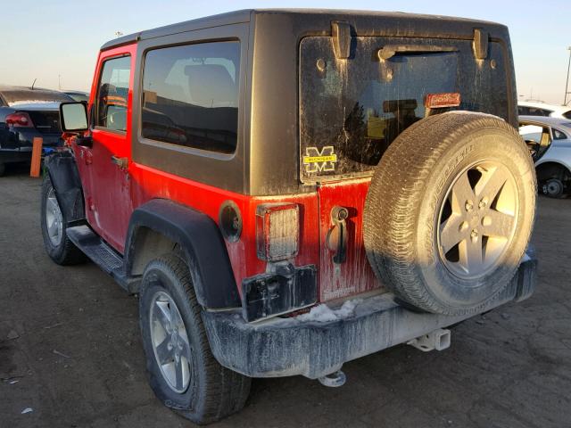 1C4AJWAG5EL199178 - 2014 JEEP WRANGLER S RED photo 3